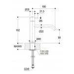 Ritmonio Diametro35 Bateria umywalkowa 1-otworowa chrom E0BA0124CLCRL