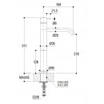 Ritmonio Diametro35 Bateria umywalkowa 1-otworowa chrom E0BA0129CLCRL
