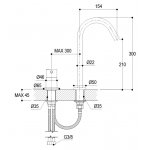 Ritmonio Diametro35 Bateria umywalkowa 2-otworowa chrom E0BA0125H1CRL