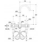 Ritmonio Diametro35 Bateria umywalkowa 3-otworowa chrom E0BA0109CRL