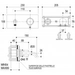 Ritmonio Diametro35 Bateria umywalkowa podtynkowa chrom E0BA0116CCRL