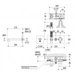 Ritmonio Diametro35 Bateria wannowo-natryskowa podtynkowa chrom E0BA0438CRL