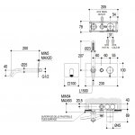 Ritmonio Diametro35 Bateria wannowo-natryskowa podtynkowa chrom E0BA0438CCRL