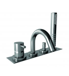 Ritmonio Diametro35 Bateria wannowa na brzeg wanny 4-otworowa chrom E0BA0432CRL