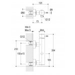 Ritmonio Diametro35 Bateria natryskowa ścienna chrom E0BA0158CRL