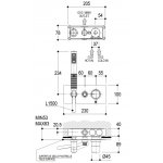 Ritmonio Diametro35 Bateria wannowo-natryskowa podtynkowa chrom E0BA0436CRL