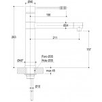 Ritmonio Diametro35 Bateria Kuchenna 1-otworowa chrom E0CU00CRL
