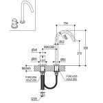 Ritmonio Diametro35 Bateria umywalkowa 2-otworowa stal nierdzewna E0BA0125H1INOX