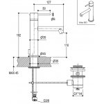 Ritmonio Diametro35 Bateria umywalkowa 1-otworowa chrom E0BA0121SCRL