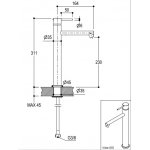 Ritmonio Diametro35 Bateria umywalkowa 1-otworowa wysoka chrom E0BA0129SCRL