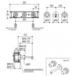 Ritmonio Diametro35 Bateria umywalkowa ścienna podtynkowa chrom E0BA0203SPCRL