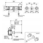 Ritmonio Diametro35 Bateria umywalkowa ścienna podtynkowa chrom E0BA0204SPCRL