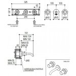 Ritmonio Diametro35 Bateria umywalkowa ścienna podtynkowa chrom E0BA0203CSPCRL