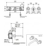 Ritmonio Diametro35 Bateria umywalkowa ścienna podtynkowa chrom E0BA0204CSPCRL