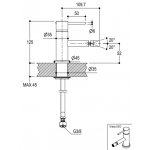 Ritmonio Diametro35 Bateria bidetowa 1-otworowa chrom E0BA0122SCRL