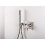 Ritmonio Diametro35 Bateria wannowo-prysznicowa podtynkowa z słuchawką stal nierdzewna E0BA0436INOX