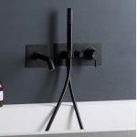    Ritmonio Diametro35 Bateria wannowo-natryskowa podtynkowa czarna E0BA0438CC04