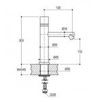 Ritmonio Diametro35 Concrete Bateria umywalkowa 1-otworowa stal nierdzewna E0BA0123DINOX