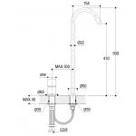 Ritmonio Diametro35 Concrete Bateria umywalkowa 2-otworowa stal nierdzewna E0BA0125H2INOX