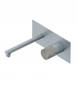 Ritmonio Diametro35 Concrete Bateria umywalkowa ścienna podtynkowa stal nierdzewna E0BA0117DINOX