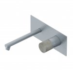 Ritmonio Diametro35 Concrete Bateria umywalkowa ścienna podtynkowa stal nierdzewna E0BA0117DINOX