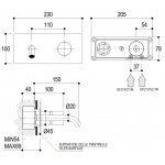 Ritmonio Diametro35 Concrete Bateria umywalkowa podtynkowa stal nierdzewna E0BA0116C
