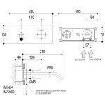 Ritmonio Diametro35 Concrete Bateria umywalkowa podtynkowa stal nierdzewna E0BA0117C