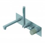 Ritmonio Diametro35 Concrete Bateria wannowo-prysznicowa podtynkowa z słuchawką stal nierdzewna E0BA0438DFINOX