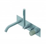 Ritmonio Diametro35 Concrete Bateria wannowo-prysznicowa podtynkowa z słuchawką stal nierdzewna E0BA0438CFINOX