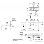 Ritmonio Diametro35 Concrete Bateria wannowo-prysznicowa podtynkowa z słuchawką stal nierdzewna E0BA0438CFINOX