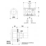 Ritmonio Diametro35 Concrete Mieszacz natryskowy/umywalkowy podtynkowy stal nierdzewna E0BA0144S/PINOX