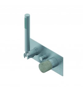 Ritmonio Diametro35 Concrete Bateria wannowo-prysznicowa z słuchawką podtynkowa stal nierdzewna E0BA0436FINOX