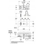 Ritmonio Diametro35 Concrete Bateria wannowo-prysznicowa z słuchawką podtynkowa stal nierdzewna E0BA0436FINOX