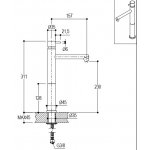    Ritmonio Diametro35 Concrete Bateria umywalkowa 1-otworowa inox E0BA0129DICM