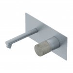 Ritmonio Diametro35 Conrete Bateria umywalkowa ścienna podtynkowa stal nierdzewna E0BA0116DINOX