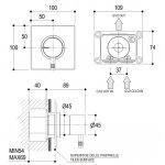 Ritmonio Diametro35 Mieszacz natryskowy podtynkowy chrom E0BA0144CRL