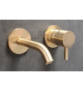 Ritmonio Diametro35 S Bateria umywalkowa podtynkowa kpl. wylewka 13 cm element zewnętrzny champagne PR52AL201CHX