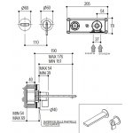 Ritmonio DOT316 Bateria umywalkowa podtynkowa stal nierdzewna PR50AL202INOX