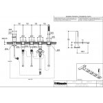Ritmonio DOT316 Bateria wannowo-prysznicowa 5-otworowa stal nierdzewna PR50EJ101INOX