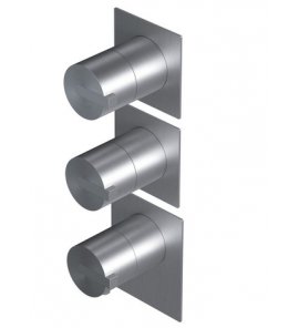 Ritmonio DOT316 Bateria wannowo-prysznicowa termostatyczna podtynkowa stal nierdzewna PR50HE201INOX