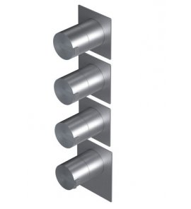 Ritmonio DOT316 Bateria wannowo-prysznicowa termostatyczna podtynkowa stal nierdzewna PR50HG201INOX