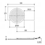 Ritmonio DOT316 Głowica prysznicowa stal nierdzewna 75A023INOX