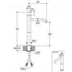    Ritmonio DOT316 Round Bateria umywalkowa 1-otworowa wysoka czarna stal nierdzewna PR50AF211IBX