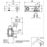 Ritmonio DOT316 Round Bateria umywalkowa podtynkowa stal nierdzewna PR50AL111INOX