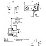 Ritmonio DOT316 Round Bateria umywalkowa podtynkowa stal nierdzewna PR50AL211INOX