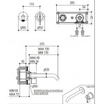 Ritmonio DOT316 Round Bateria umywalkowa podtynkowa stal nierdzewna PR50AL212INOX