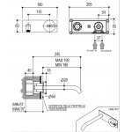 Ritmonio DOT316 Round Bateria umywalkowa podtynkowa stal nierdzewna PR50AL132INOX