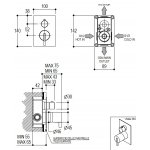 Ritmonio DOT316 Round Bateria wannowo-prysznicowa podtynkowa stal nierdzewna PR50GC101INOX