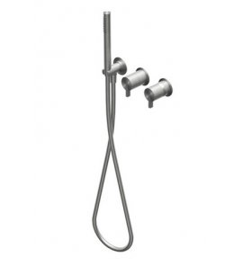 Ritmonio DOT316 Round Bateria wannowo-prysznicowa podtynkowa stal nierdzewna PR50GG202INOX