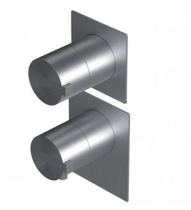 Ritmonio DOT316 Round Bateria wannowo-prysznicowa termostatyczna podtynkowa stal nierdzewna PR50HG202INOX